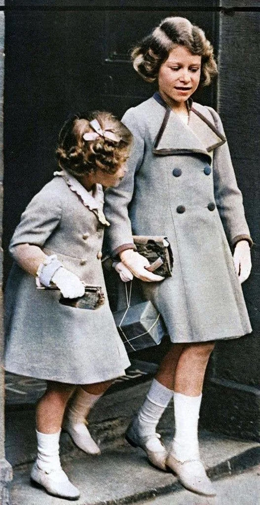 The late Queen Elizabeth and her sister Princess Margaret, 1936.