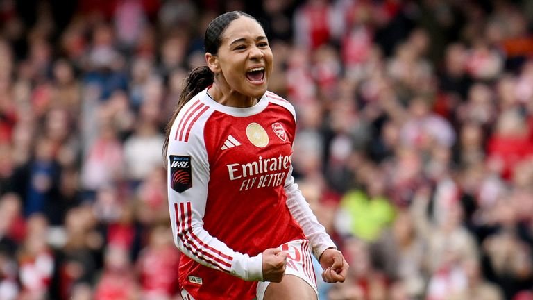 Misa Rodriguez: Arsenal signed Real Madrid goalkeeper for free | Football news 13 Olivia Smith celebrates Arsenal's first-half win over Manchester City