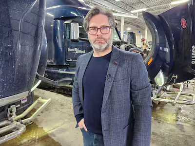 Pascal Guade, vice president of Transwest at the Lachine garage
