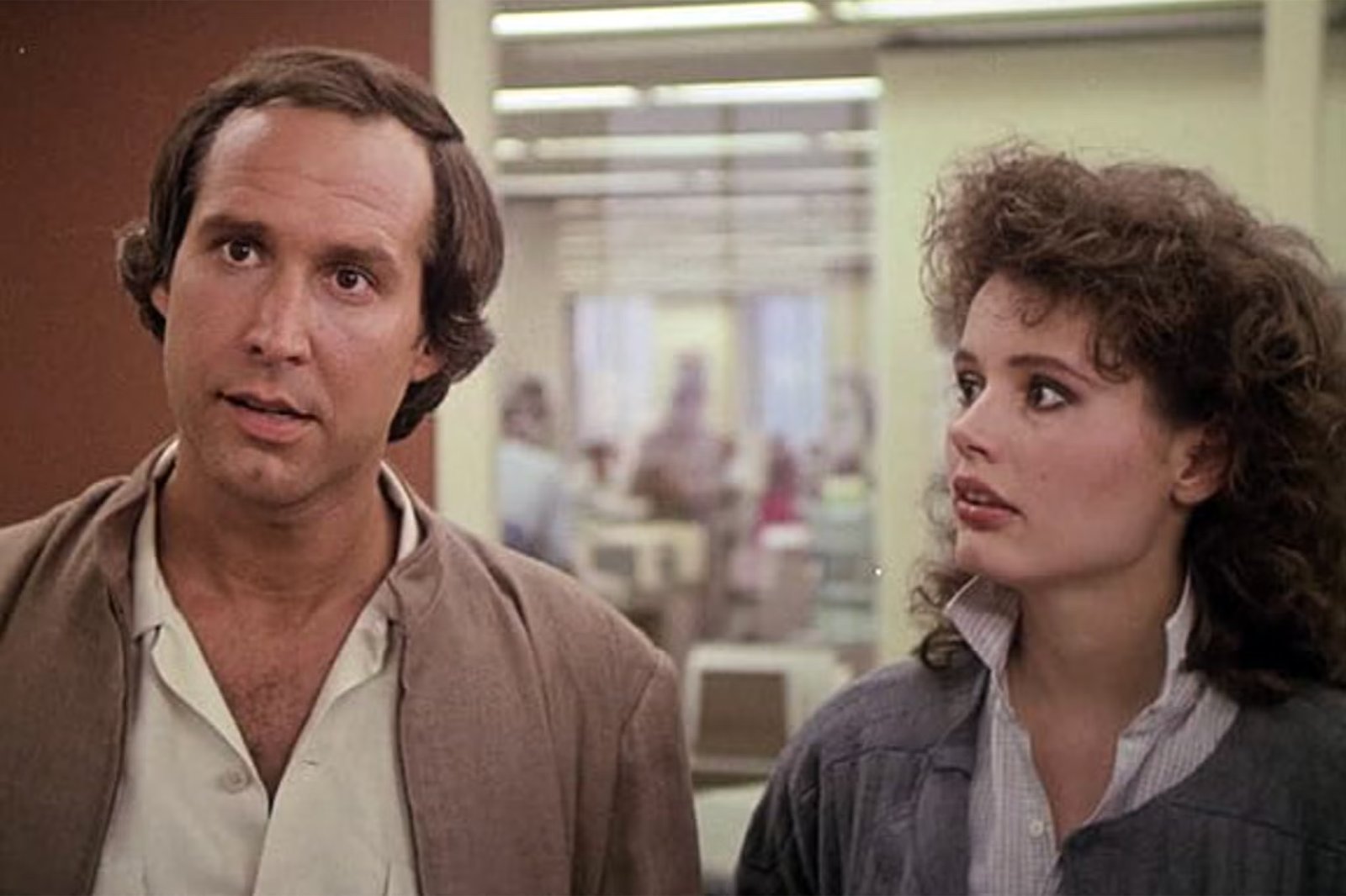 Geena Davis starred opposite Chevy Chase in the 1985 cult comedy classic.