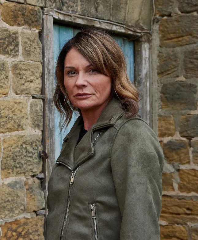 Emmerdale's Lucy Pargeter 'expecting triplets' as she shares big news | Soap 17 For editorial use only. Mandatory attribution: Photo ITV/Amy Brammall/REX/Shutterstock (14130913b) Emmerdale - Episode 9807 Thursday 12 October 2023 The stakes are high for Chas Dingle, played by Lucy Pargeter. TV Show Emmerdale Episodes 9797-9814 UK - October 2023 Emmerdale is a long-running British ITV soap opera known as Emmerdale Farm until 1989, set in Emmerdale, a fictional village in the Yorkshire Dales. It was created by Kevin Laffan and first aired on October 16, 1972. It was originally produced by ITV Yorkshire and is still filmed at their studios in Leeds.