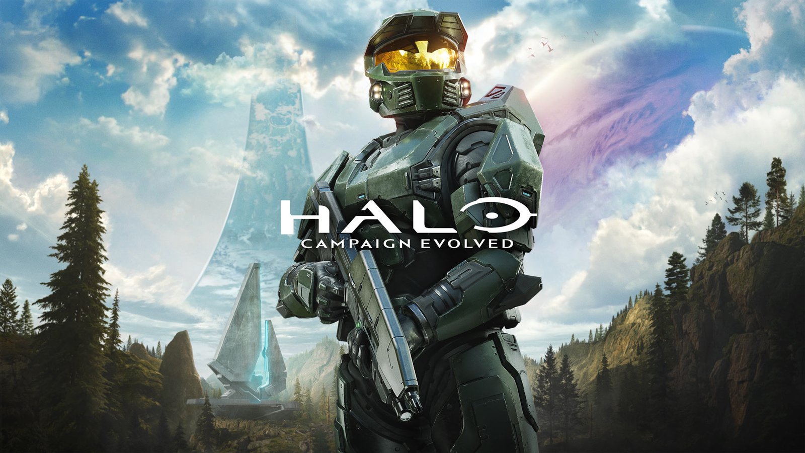 Get ready for early access | Halo: Campaign Progression | Halo 16 Halo: Campaign Evolved key art. Master Chief John-117 is ready for action in the beautiful pine forests of Halo.
