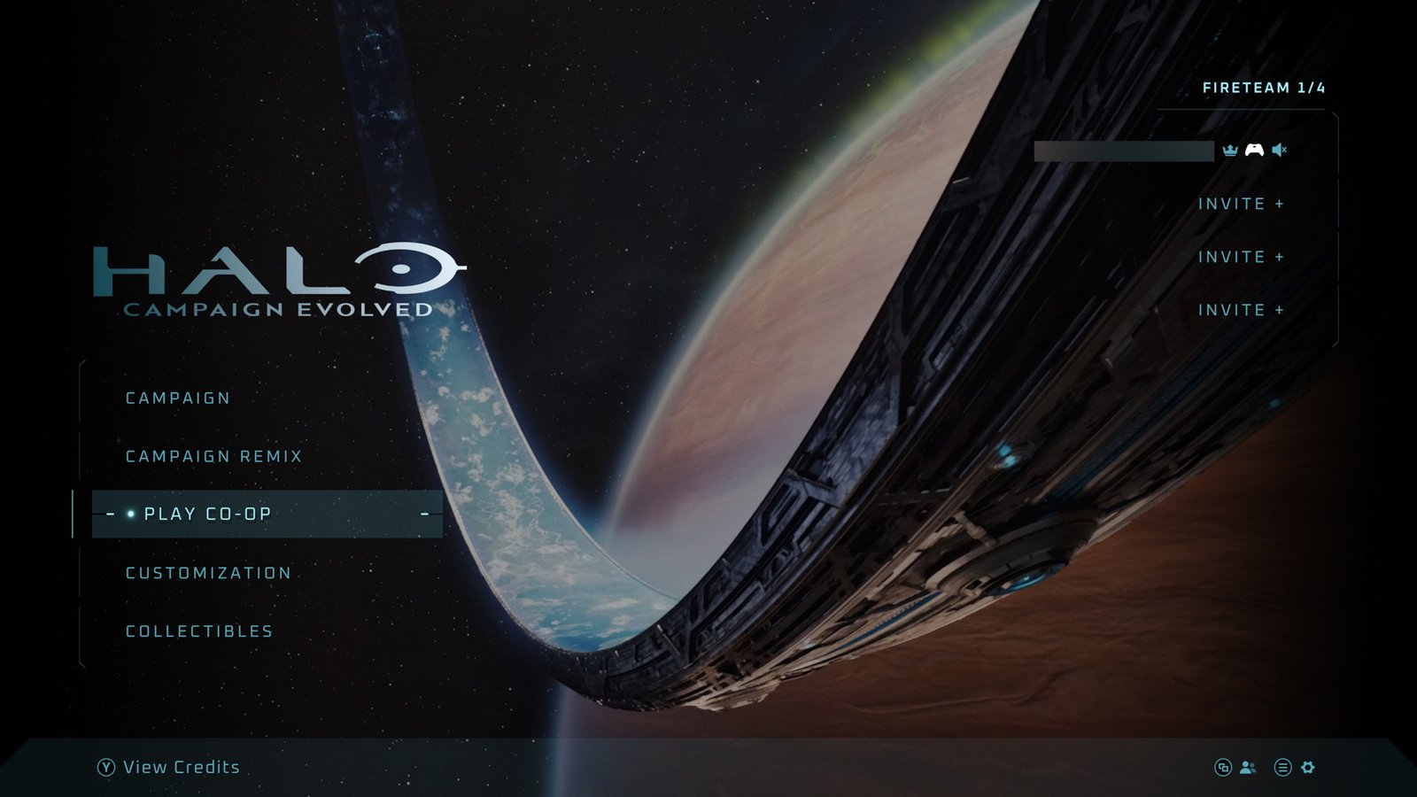 Get ready for early access | Halo: Campaign Progression | Halo 17 Halo: Campaign Evolved main menu. A flashing dot will appear next to the text.