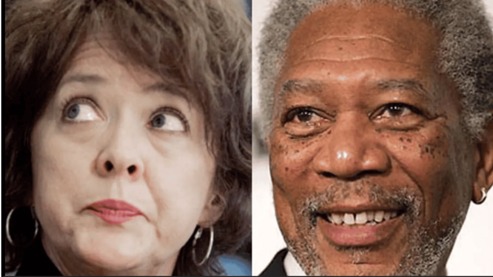 Morgan Freeman's Wealth and Income Distribution 14 Split image: Morgan Freeman and a woman in side-by-side portrait photographs.