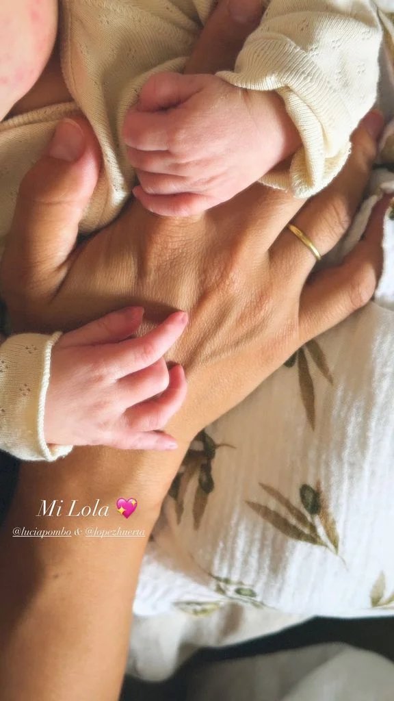 Marta Pombo with little Lola 