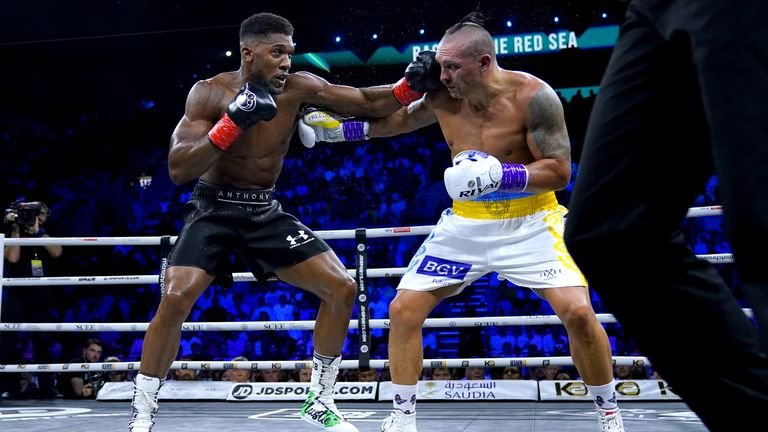 Anthony Joshua: Oleksandr Usyk's team calls on British fighter to 'demonstrate greatness' in rematch against Christian Prenga | Boxing News 15 Joshua (left) trained at Usyk's (right) camp in preparation for his fight against Christian Prenga.