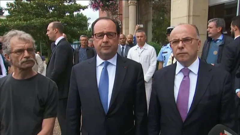 On July 26, 2016, in Saint-Etienne-du-Rouvray, François Hollande addressed the French a few hours after the terrorist attack that cost the life of Father Jacques Hamel. 