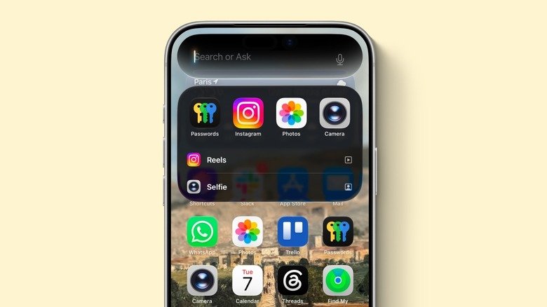 New Spotlight interface in iOS 27 in iPhone layout