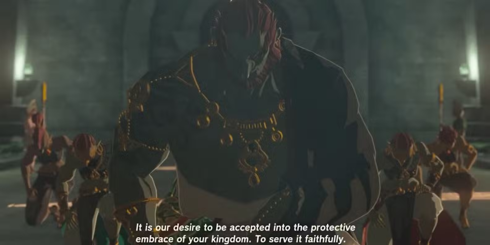 Ganondorf feigns loyalty to Raur in The Legend of Zelda: Tears of the Kingdom.