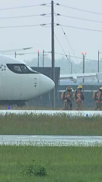 Air Canada plane skids off runway at Montreal airport after