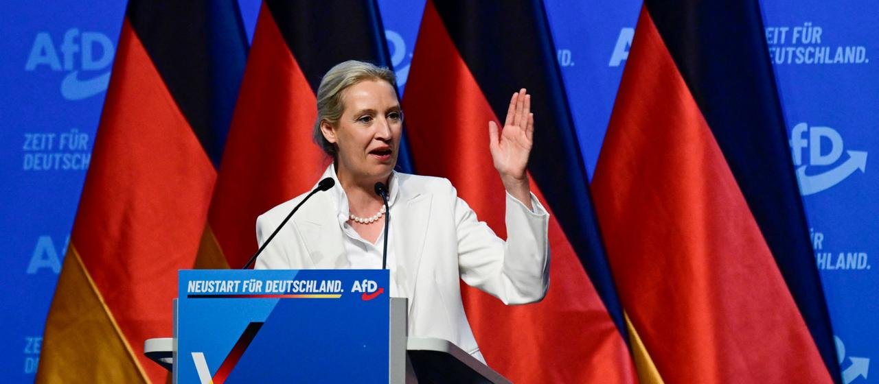 AfD leader Weidel at the Federal Party conference in Erfurt | AFP AfD leader Weidel at the federal party conference in Erfurt