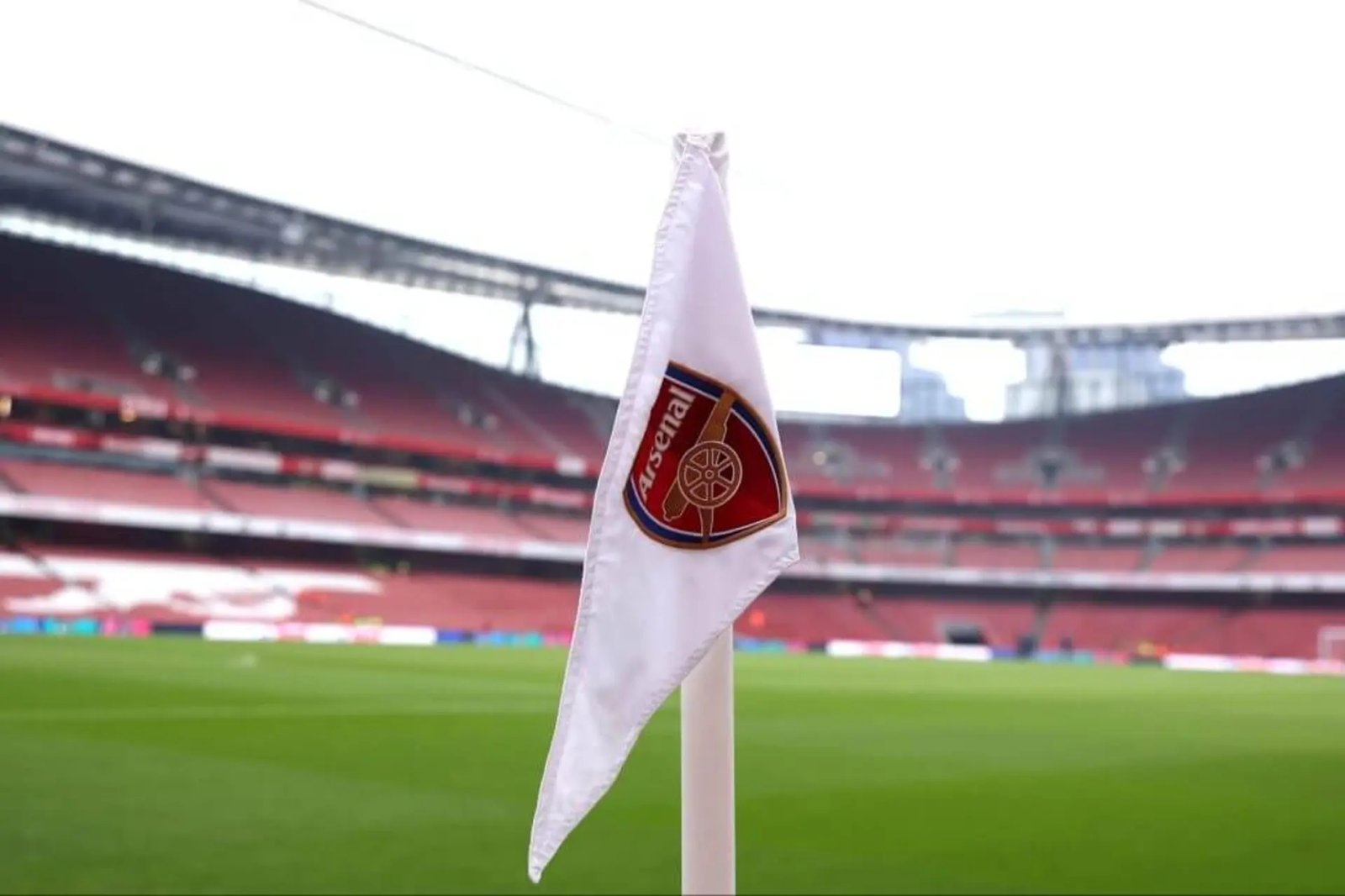 Photo of the corner flag from Arsenal's Emirates Stadium.