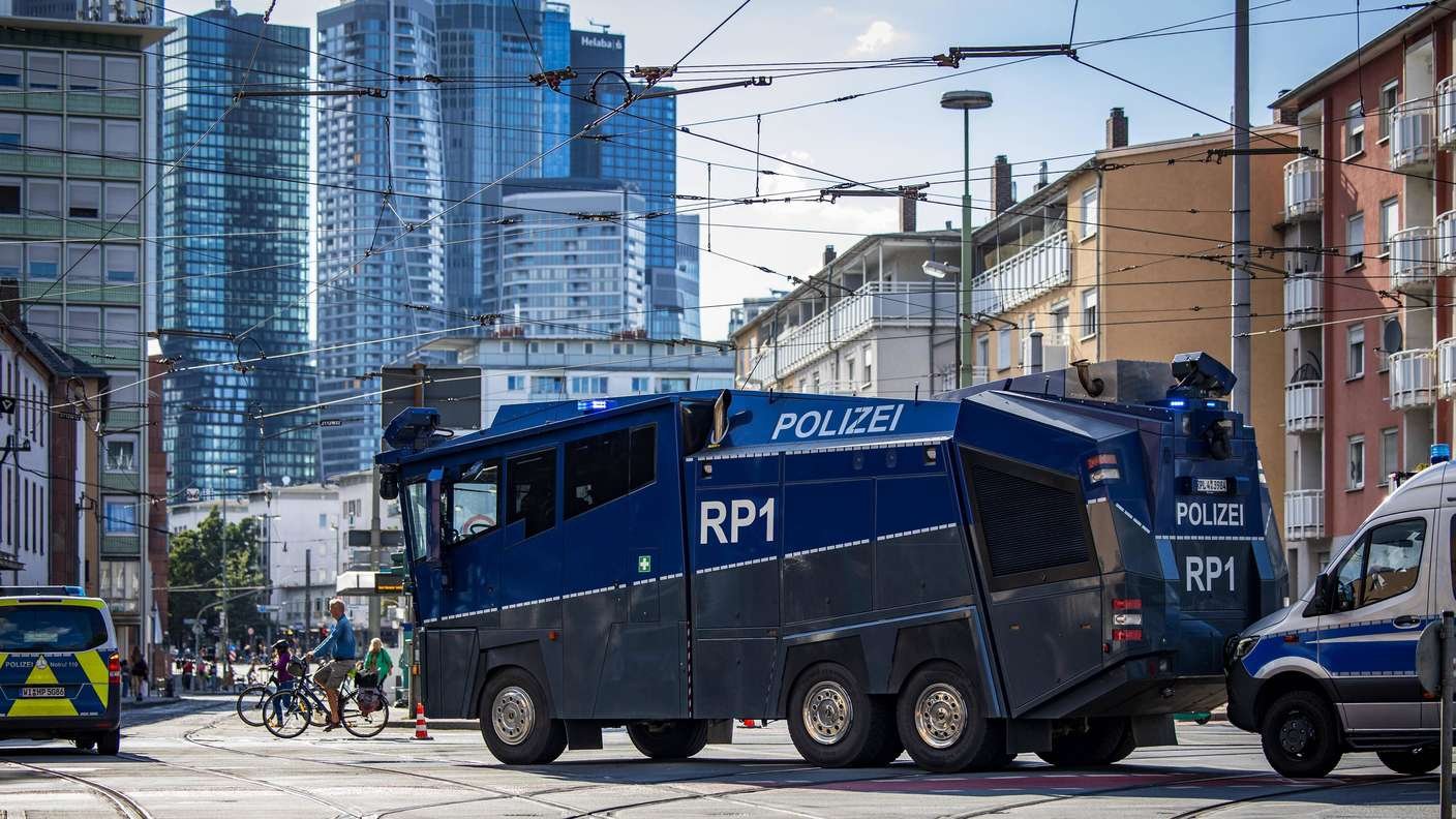 Police in Frankfurt have already made a visible presence at the pro-Palestinian demonstration in August 2025. The demonstration took place simultaneously with Museumsuferfest. (archive)