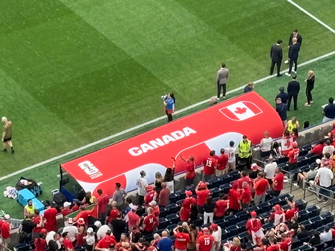 Football bench.