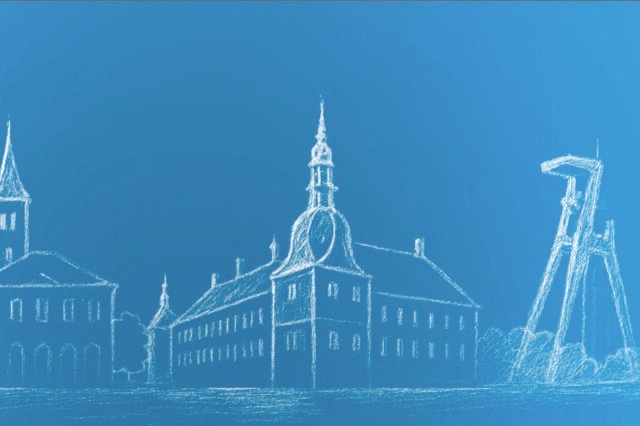 The graphic shows the impressive buildings in Dorsten.