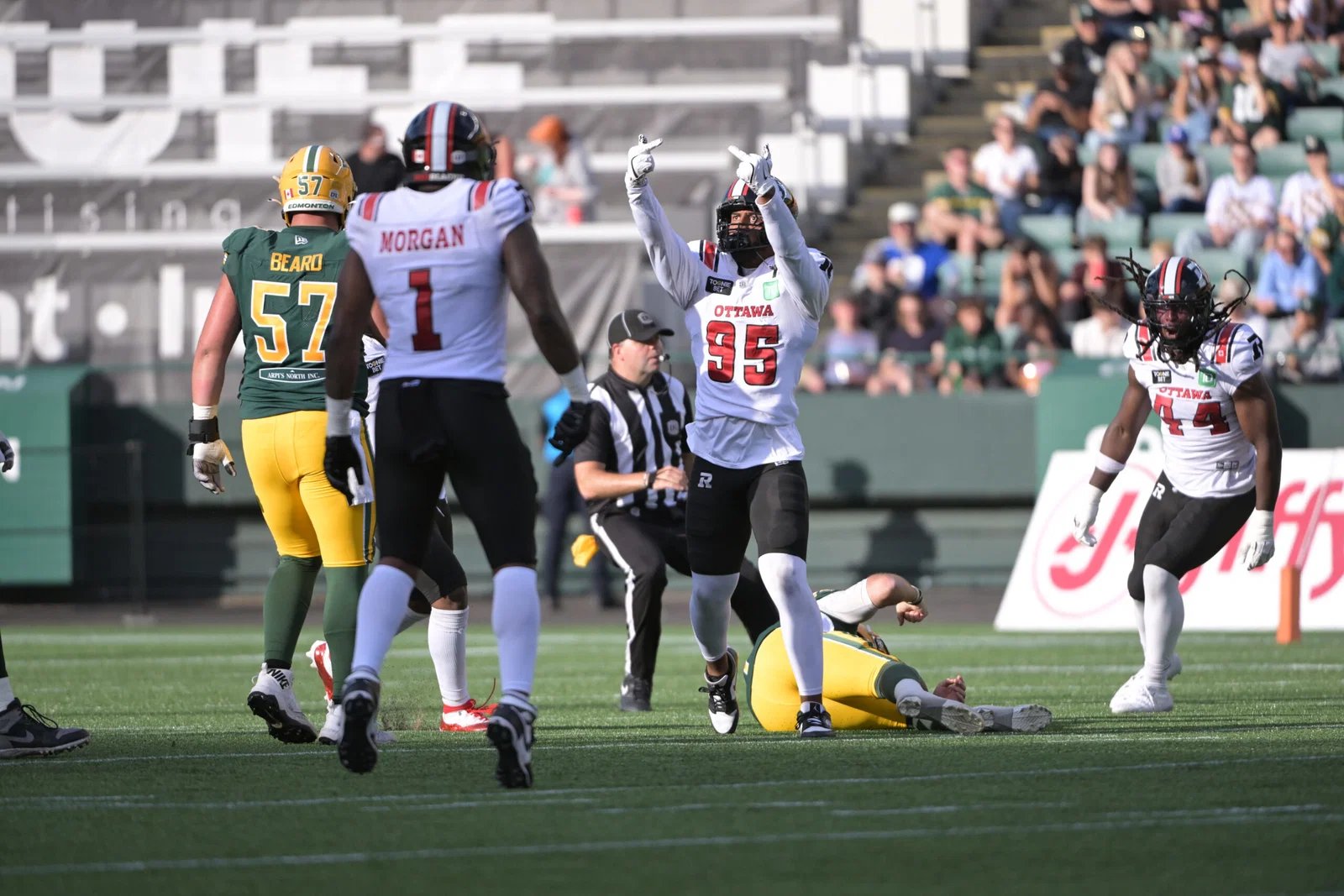 Double bird double penalty Redblacks Habakkuk Baldonado penalized for obscene