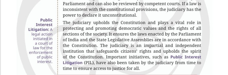 Following the Class 8 textbook scandal, a new NCERT book describes the judiciary as "impartial and independent". 11 Following the Class 8 textbook scandal a new NCERT book