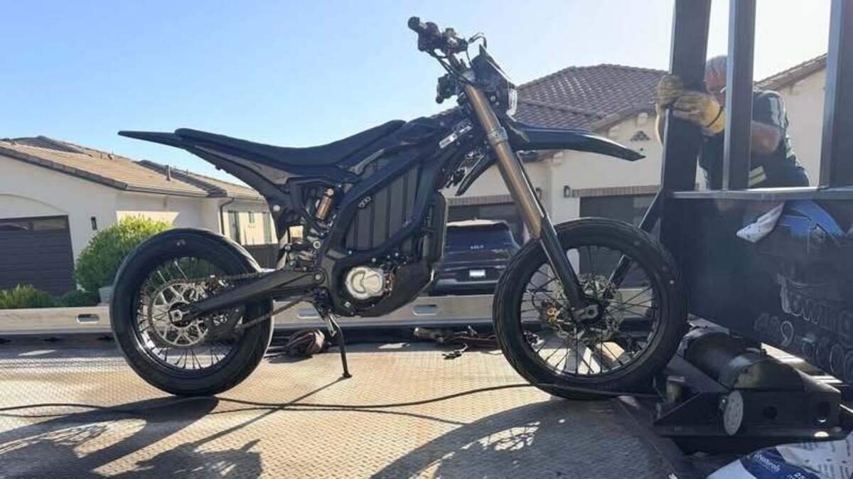 The e-motorcycle was seized by the Folsom Police Department on Wednesday. The e-motorcycle was seized by the Folsom Police Department on Wednesday.