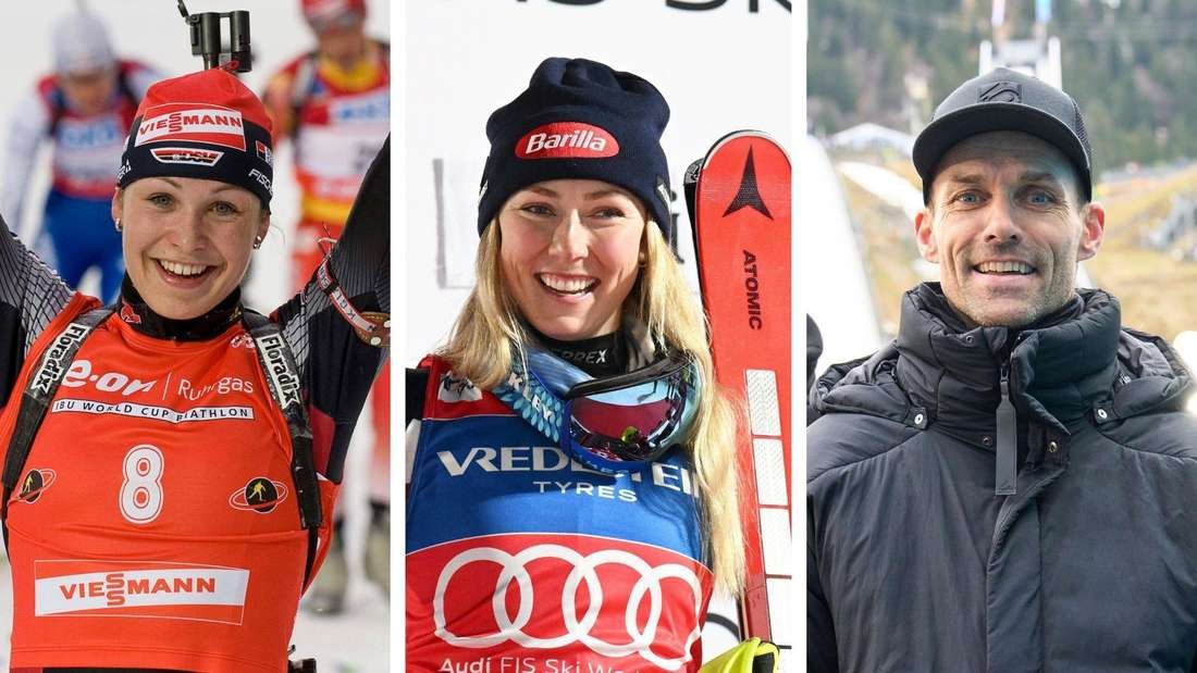 Magdalena Neuner (from left), Mikaela Shiffrin and Sven Hannawald are among the most successful winter athletes in history.