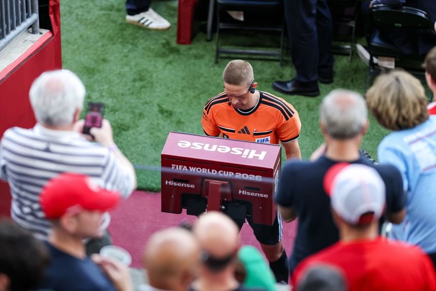 How the new World Cup ball used technology to knock Croatia out of the game 11 Referee Espen Eskos was sent to the VAR monitor before overturning the goal.