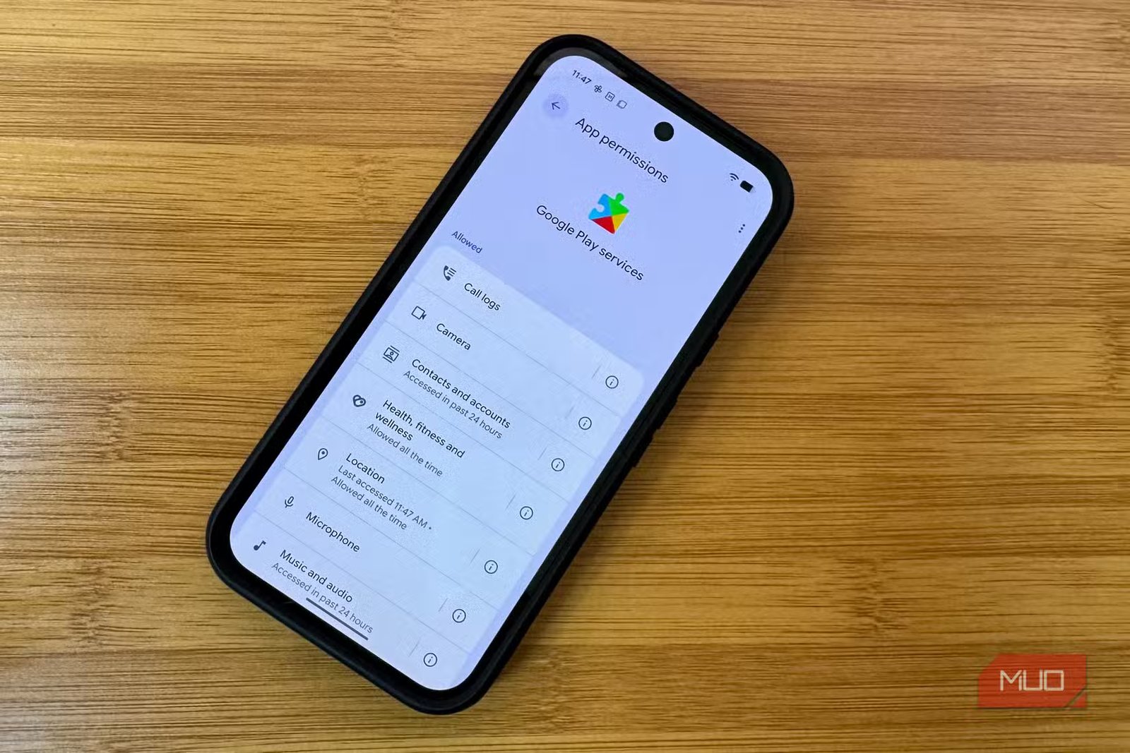 Google Play Services app permissions