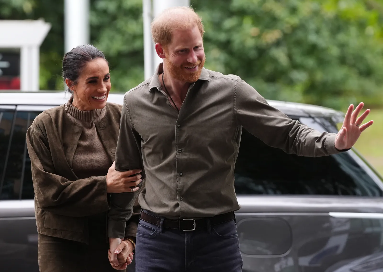 Inside King Charles' hour-long reunion with Prince Harry, Meghan Markle, Archie and Lilibet 11 Image may include Prince Harry, Duke of Sussex, Meghan, Duchess of Sussex, adult, clothing, shirt, head and face.