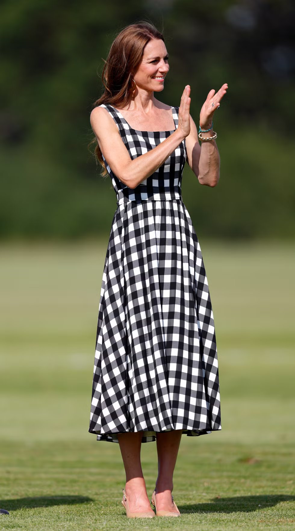 Kate Middleton in a plaid dress Kate Middleton in a plaid dress