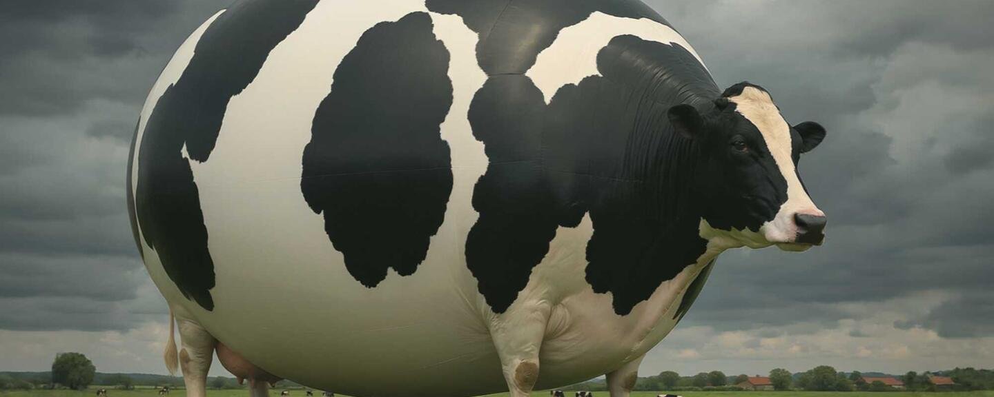 Monstrously bloated cow (symbolic image). The cow's role in climate change is not as big as it has sometimes been portrayed in the past. This follows from the European Commission's new livestock strategy. Monstrously bloated cow (symbolic image)