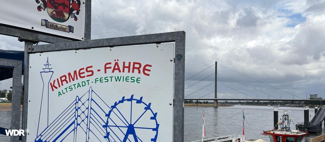 Düsseldorf fair ferry runs again today | WDR/Juliette Nichols Signature with inscription
