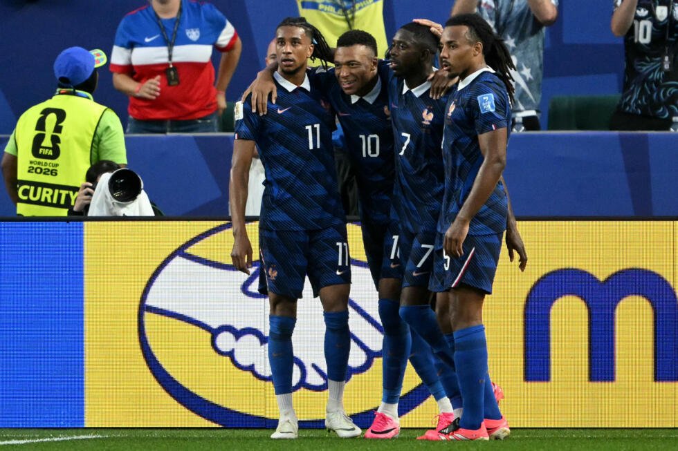 Paraguay faces Storm Blue early in the World Cup round of 16. 13 France players (from left) Michael Olise, Kylian Mbappe, Ousmane Dembele and Jules Kounde celebrate Dembele's goal against Iraq during the group stage of the 2026 FIFA World Cup on June 22, 2026 in Philadelphia.