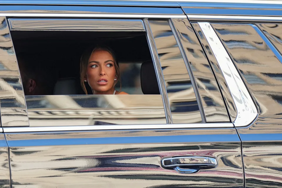 Paulina Gretzky, daughter of NHL legend Wayne Gretzky, was spotted at Taylor Swift and Travis Kelce's wedding. What is their connection? 12 Paulina Gretzky arrives at Madison Square Garden, the wedding venue of singer Taylor Swift and National Football League (NFL) player Travis Kelce, in New York, USA, July 3, 2026. REUTERS/Angelina Katsanis