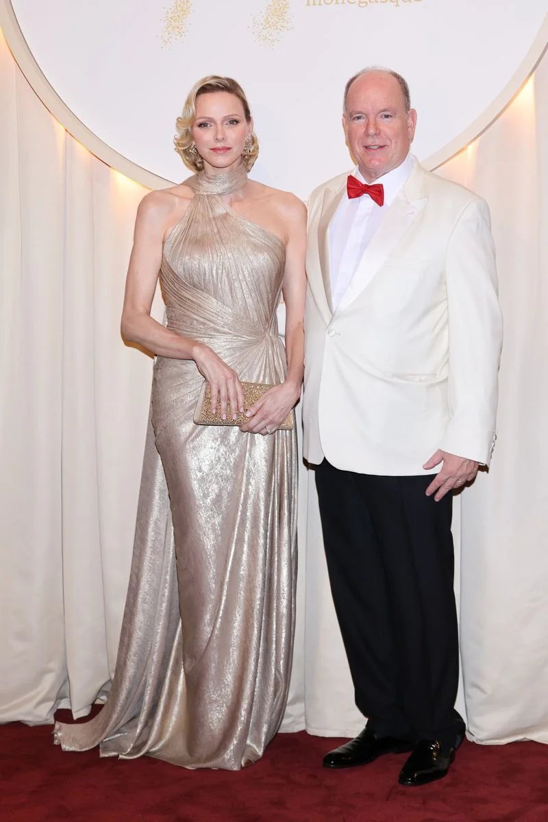 Prince Albert II and Princess Charlene attended the gala as directors of the Monaco Red Cross.