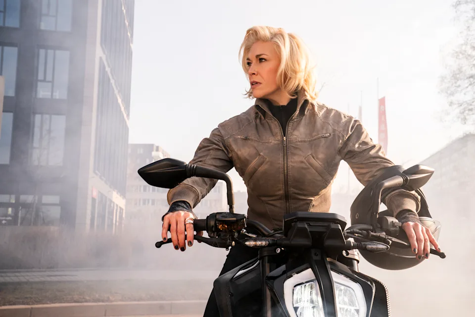 Ride or Die stars Hannah Waddingham and Octavia Spencer as they reimagine the tired 'woman of a certain age' label in a star-studded series 13 Hannah Waddingham in Ride or Die (Courtesy of Dusan Martincek/Prime)
