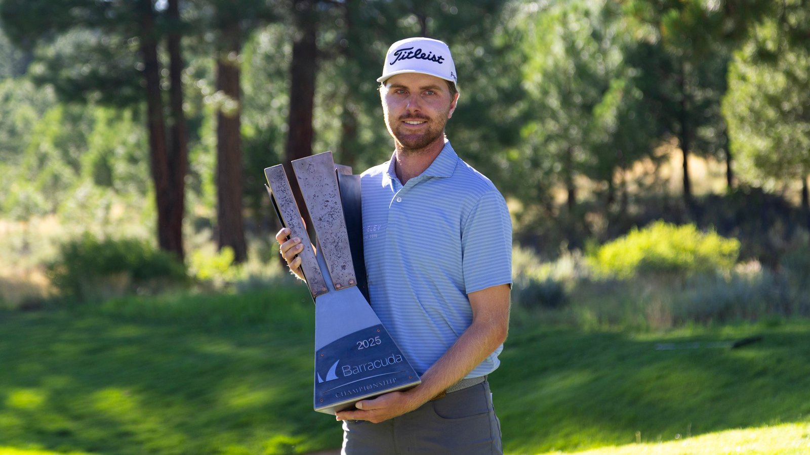 Ryan Gerard WITB 2026: What clubs does the PGA Tour winner use? 15 Ryan Gerard holding the Barracuda Championship trophy