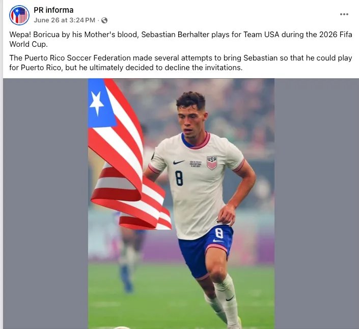 Sebastian Berhalter will bring Puerto Rican heritage to the World Cup 11 Sebastian Berhalter will bring Puerto Rican heritage to the World