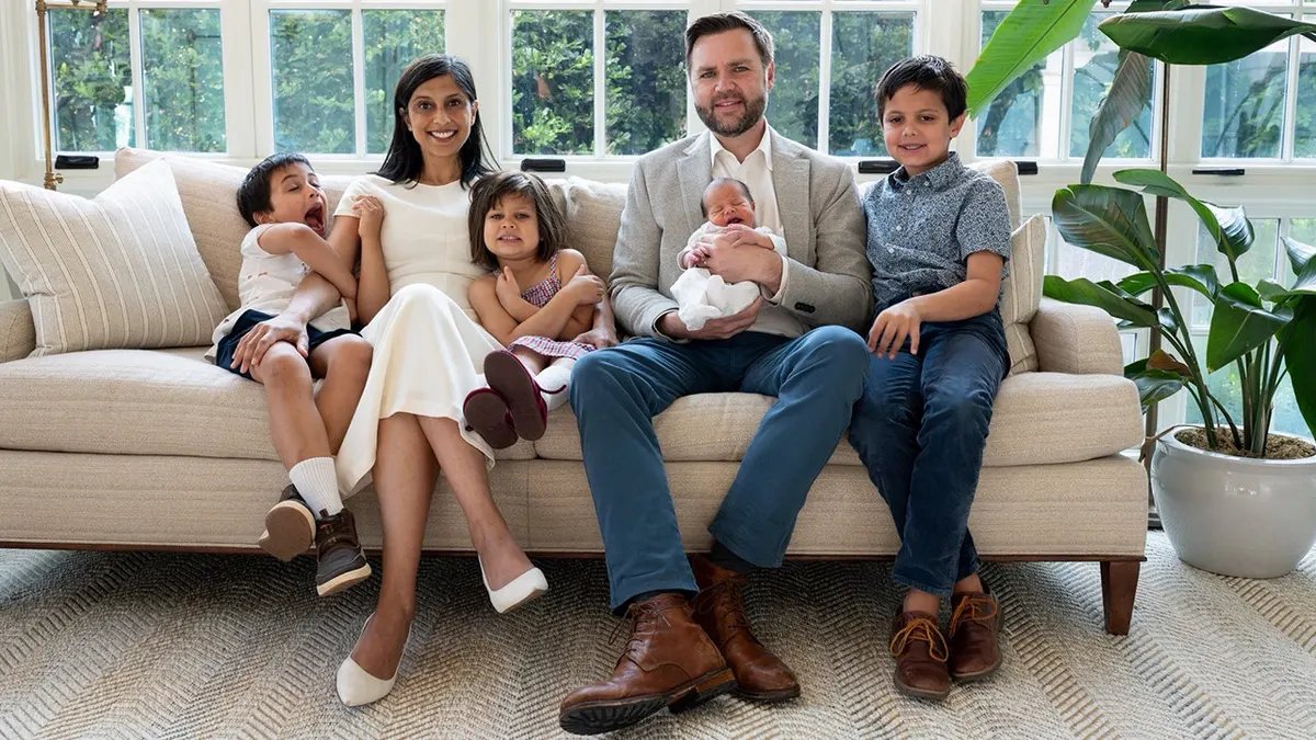 Vice President J.D. Vance and his wife Usha with children