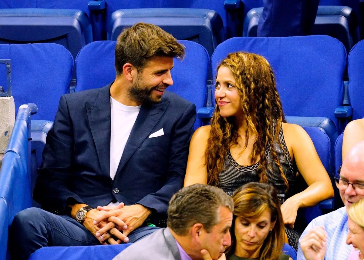     Shakira and Gerard Pique cheer for Rafael Nadal at the 2019 US Open on September 4, 2019 in New York. (Photo by Gotham/GC Images)