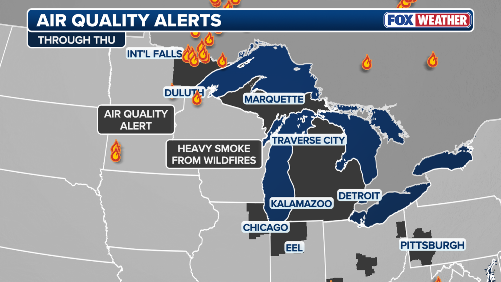 Smoke from Canadian wildfires has spread haze and hazardous air