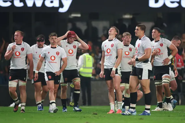Wales players look disappointed