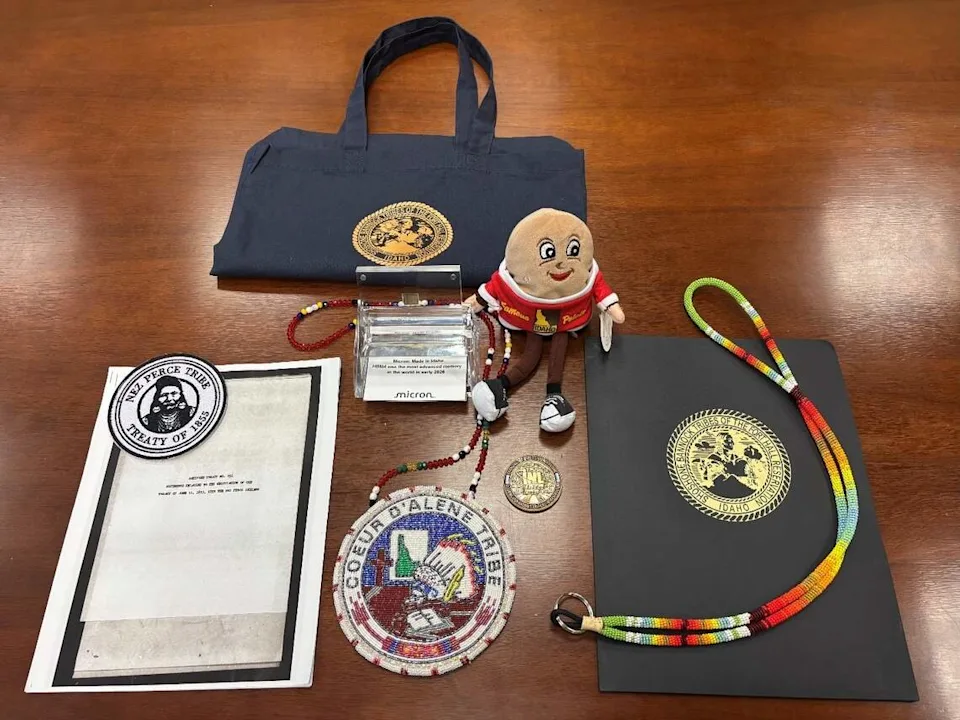 The Congressional Time Capsule celebrates America's 250th anniversary. What Idaho presented 12 Various items from Idaho were donated to the Congressional Time Capsule in honor of America's 250th anniversary. These included a memory chip from Micron Technology, a test coin from the Idaho National Laboratory, a potato plush and items from the Nez Perce, Shoshone-Bannock and Coeur d'Alene tribes.