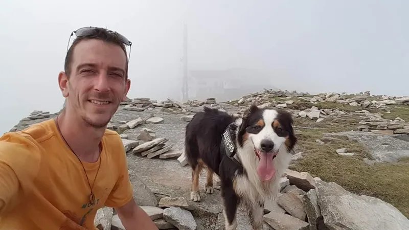 David S., photographed in early September upon arrival in the Pyrenees-Atlantiques.