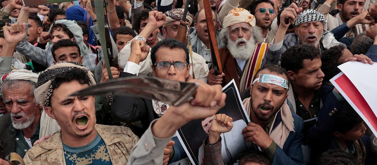 Numerous Houthi supporters demonstrate in Sanaa, Yemen. (File image July 17, 2026) | REUTERS Numerous Houthi supporters demonstrate in Sanaa, Yemen. (File image July 17, 2026)