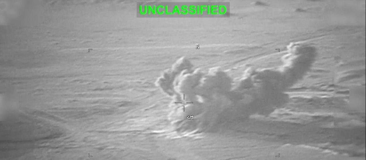 Screenshot of American military footage of an explosion in Iran | US Central Command/Handout via REUTERS Screenshot of American military footage of an explosion in Iran