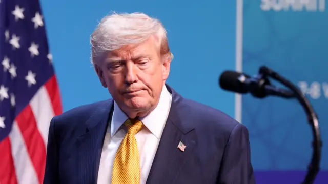 Trump at the NATO summit this morning