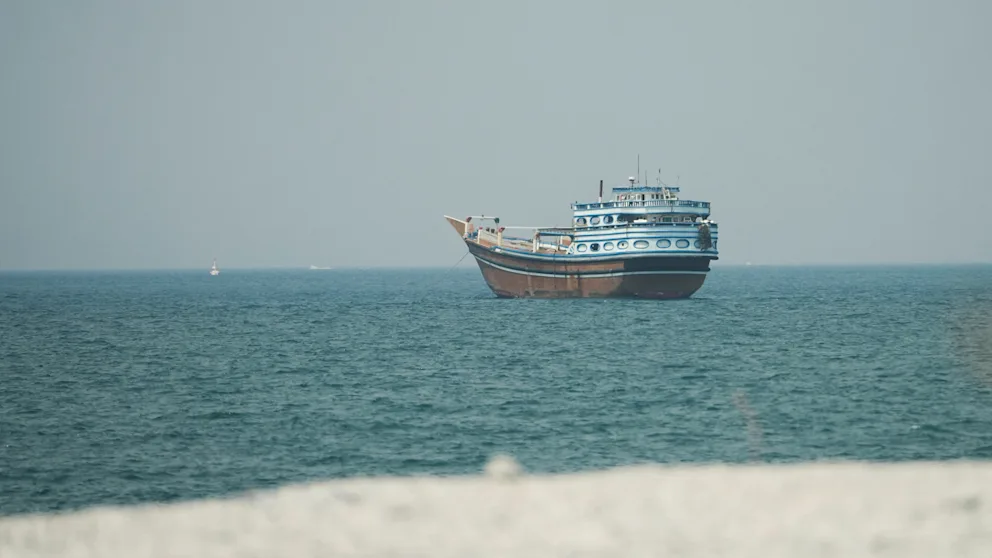 Ship in the Strait of Hormuz