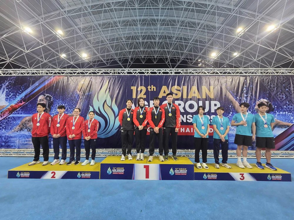 Vietnamese swimming explodes at Asian tournament: 3 more gold medals, breaking Asian record - Photo 1. Vietnamese swimming explodes at Asian tournament: 3 more gold medals, breaking Asian record - Photo 1.