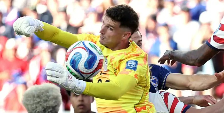 Who is Matt Freese? US goalkeeper stuns Belgium with spectacular save 15 Matt Freeze #24 of the USA tries to hit the ball.