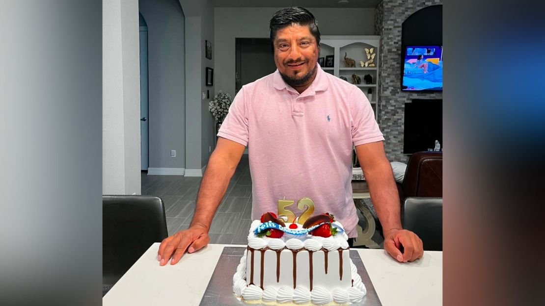 Lorenzo Salgado Araujo smiles for a photograph after turning 52 last March.