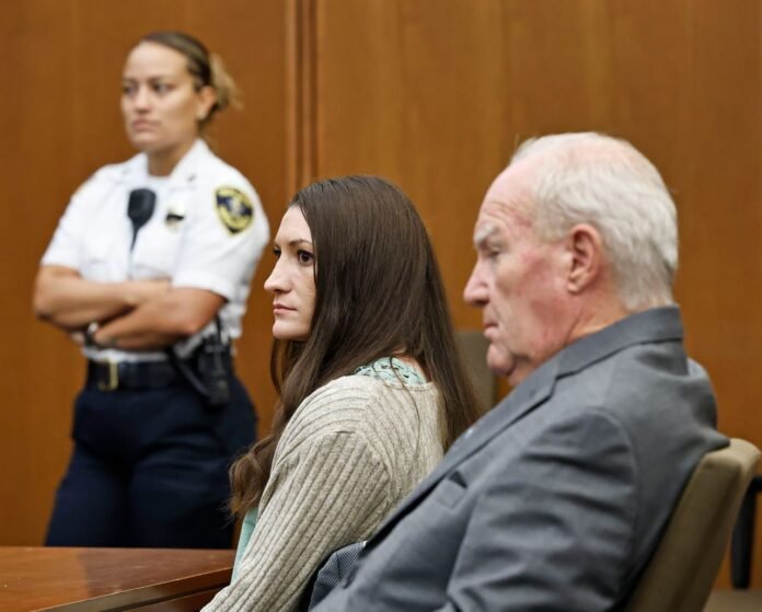 Lindsay Clancy appears in court in Plymouth, Massachusetts, on Thursday.
