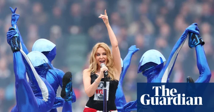 Kylie Minogue brings the party to AFL grand final with 20 minutes of dizzying, sparkling joy